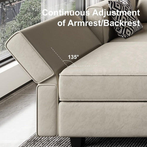 Canapé Modulaire en U NORDIC – Velours Premium