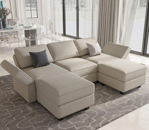 Canapé Modulaire en U NORDIC – Velours Premium