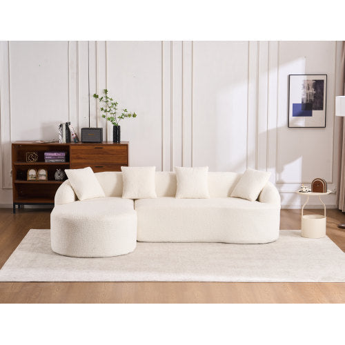 LuxeForm™ – Canapé 3 Places avec Méridienne & 4 Coussins