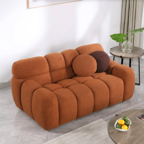 LuneluX_Home – Canapé Bouclé Marshmallow | Design Scandinave