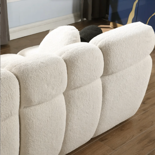 LuneluX_Home – Canapé Bouclé Marshmallow | Design Scandinave